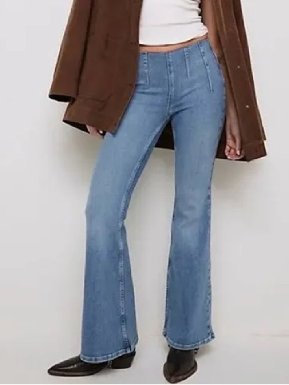 Women’s Free People Denim Jeans Kiera Flare Jean Pants New NWT 32